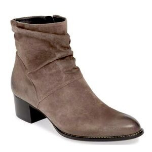 Paul Green Brianna Mineral Taupe Suede Waterproof Bootie, Size 7.5